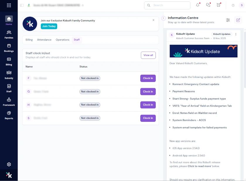 Screenshot of 2nd Generation Kidsoft UI.